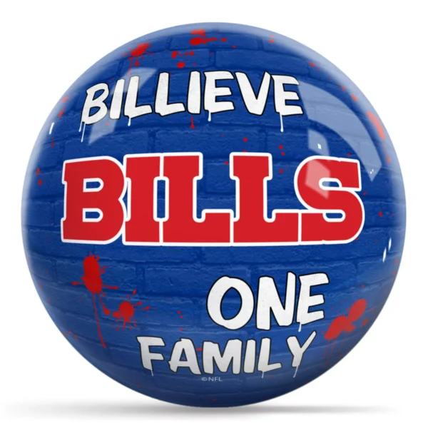 OTB NFL Buffalo Bills Graffiti Wall Bowling Ball back view