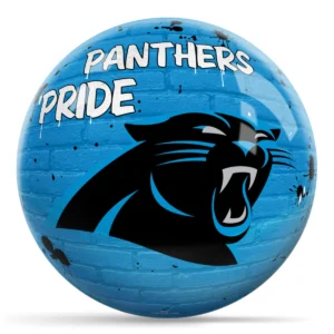 OTB NFL Carolina Panthers Graffiti Wall Bowling Ball front view