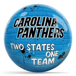 OTB NFL Carolina Panthers Graffiti Wall Bowling Ball back view