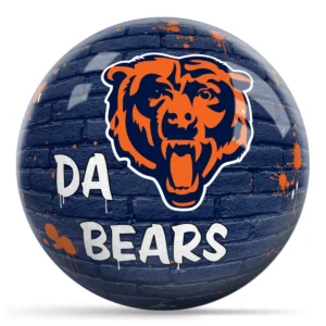OTB NFL Chicago Bears Graffiti Wall Bowling Ball front view