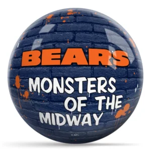 OTB NFL Chicago Bears Graffiti Wall Bowling Ball back view
