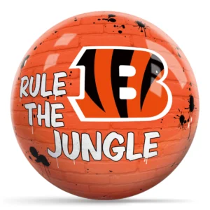 OTB NFL Cincinnati Bengals Graffiti Wall Bowling Ball front view