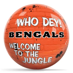 OTB NFL Cincinnati Bengals Graffiti Wall Bowling Ball back view