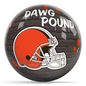 OTB NFL Cleveland Browns Graffiti Wall Bowling Ball front view