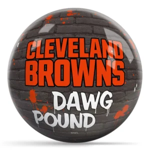 OTB NFL Cleveland Browns Graffiti Wall Bowling Ball back view