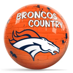 OTB NFL Denver Broncos Graffiti Wall Bowling Ball front view