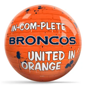 OTB NFL Denver Broncos Graffiti Wall Bowling Ball back view