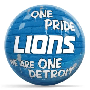 OTB NFL Detroit Lions Graffiti Wall Bowling Ball back view