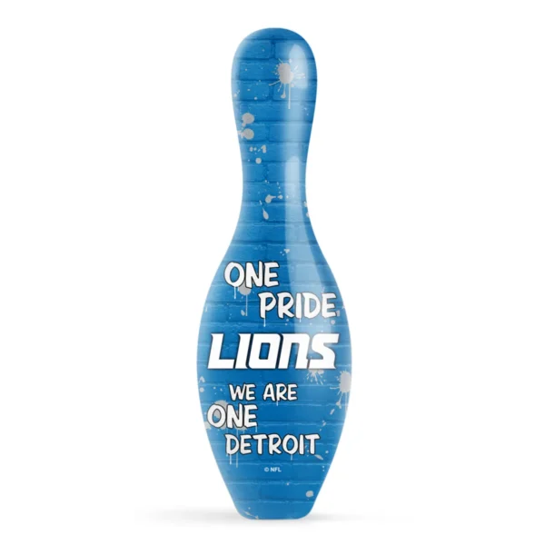 OTB NFL Detroit Lions Graffiti Wall Bowling Pin back view