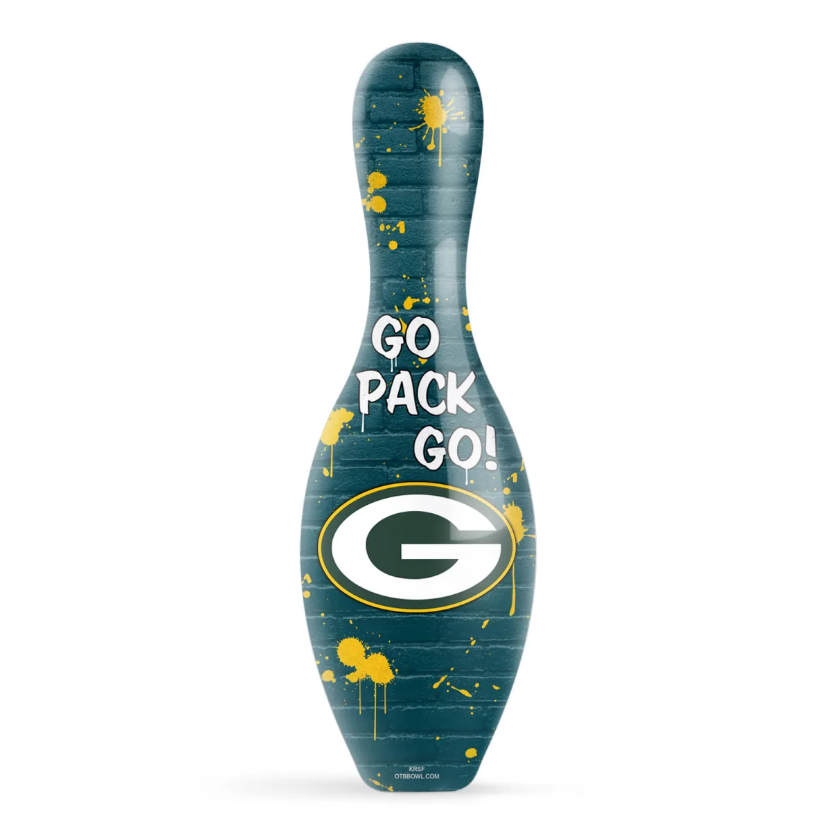 OTB NFL Green Bay Packers Graffiti Wall Bowling Pin