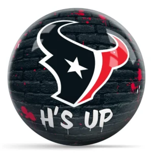 OTB NFL Houston Texans Graffiti Wall Bowling Ball front view