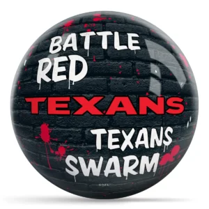 OTB NFL Houston Texans Graffiti Wall Bowling Ball back view