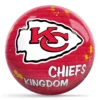 OTB NFL Kansas City Chiefs Graffiti Wall Bowling Ball front view