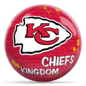 OTB NFL Kansas City Chiefs Graffiti Wall Bowling Ball front view