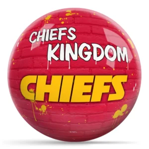 OTB NFL Kansas City Chiefs Graffiti Wall Bowling Ball back view