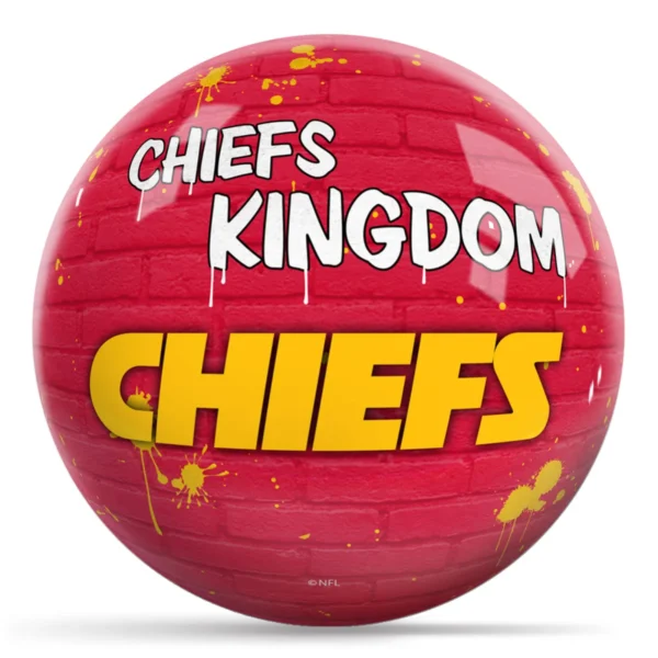 OTB NFL Kansas City Chiefs Graffiti Wall Bowling Ball back view
