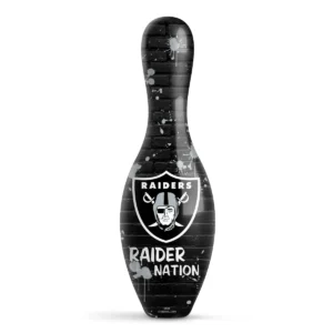 OTB NFL Las Vegas Raiders Graffiti Wall Bowling Pin front view
