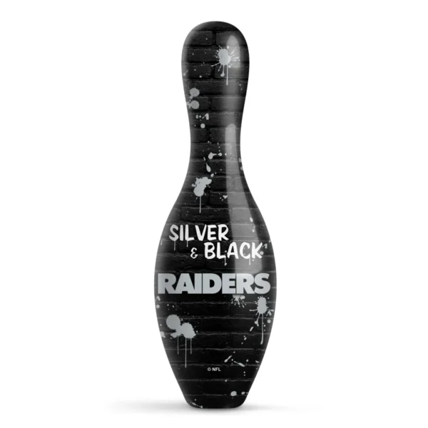 OTB NFL Las Vegas Raiders Graffiti Wall Bowling Pin back view