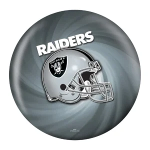 OTB NFL Las Vegas Raiders Helmet Swirl Bowling Ball back view