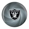 OTB NFL Las Vegas Raiders Helmet Swirl Bowling Ball front view