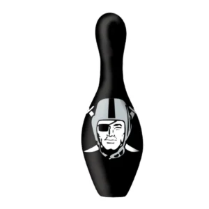 OTB NFL Las Vegas Raiders Team Logo Bowling Pin front view