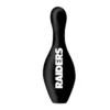 OTB NFL Las Vegas Raiders Team Logo Bowling Pin back view