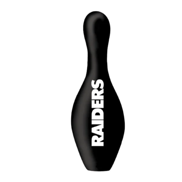 OTB NFL Las Vegas Raiders Team Logo Bowling Pin back view