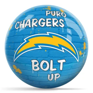 OTB NFL Los Angeles Chargers Graffiti Wall Bowling Ball front view