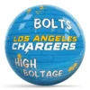 OTB NFL Los Angeles Chargers Graffiti Wall Bowling Ball back view
