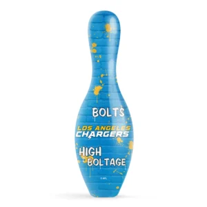 OTB NFL Los Angeles Chargers Graffiti Wall Bowling Pin back view