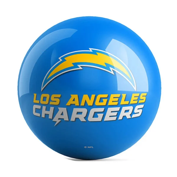 OTB NFL Los Angeles Chargers Team Logo Bowling Ball back view