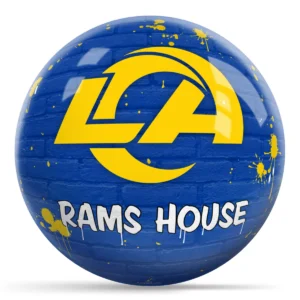 OTB NFL Los Angeles Rams Graffiti Wall Bowling Ball front view