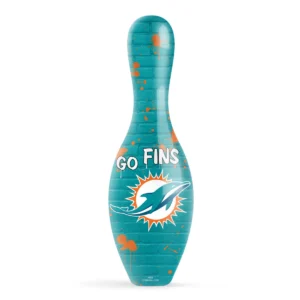 OTB NFL Miami Dolphins Graffiti Wall Bowling Pin front view