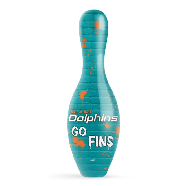 OTB NFL Miami Dolphins Graffiti Wall Bowling Pin back view