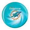 OTB NFL Miami Dolphins Helmet Swirl Bowling Ball front view