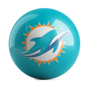 OTB NFL Miami Dolphins Team Logo Bowling Ball back view