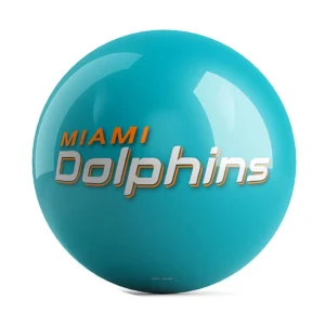OTB NFL Miami Dolphins Team Logo Bowling Ball front view