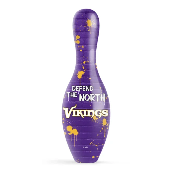 OTB NFL Minnesota Vikings Graffiti Wall Bowling Pin back view
