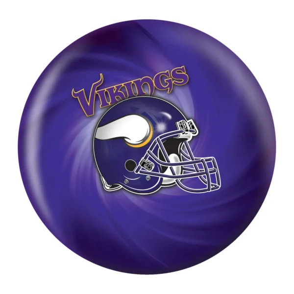 OTB NFL Minnesota Vikings Helmet Swirl Bowling Ball back view