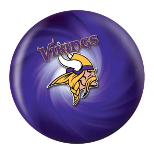 OTB NFL Minnesota Vikings Helmet Swirl Bowling Ball front view