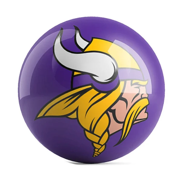 OTB NFL Minnesota Vikings Team Logo Bowling Ball back view