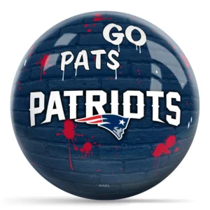 OTB NFL New England Patriots Graffiti Wall Bowling Ball back view
