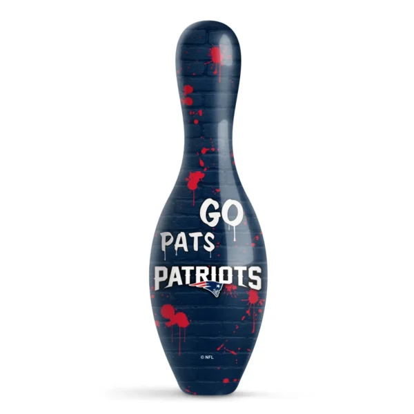 OTB NFL New England Patriots Graffiti Wall Bowling Pin back view