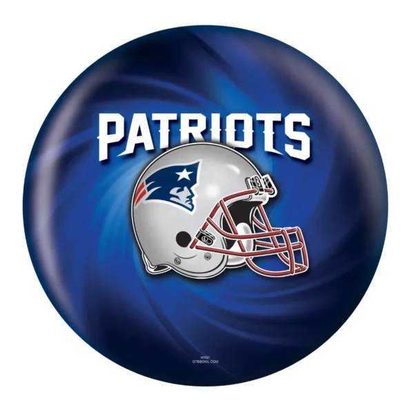 OTB NFL New England Patriots Helmet Swirl Bowling Ball back view