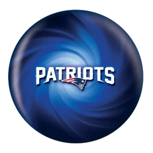OTB NFL New England Patriots Helmet Swirl Bowling Ball front view