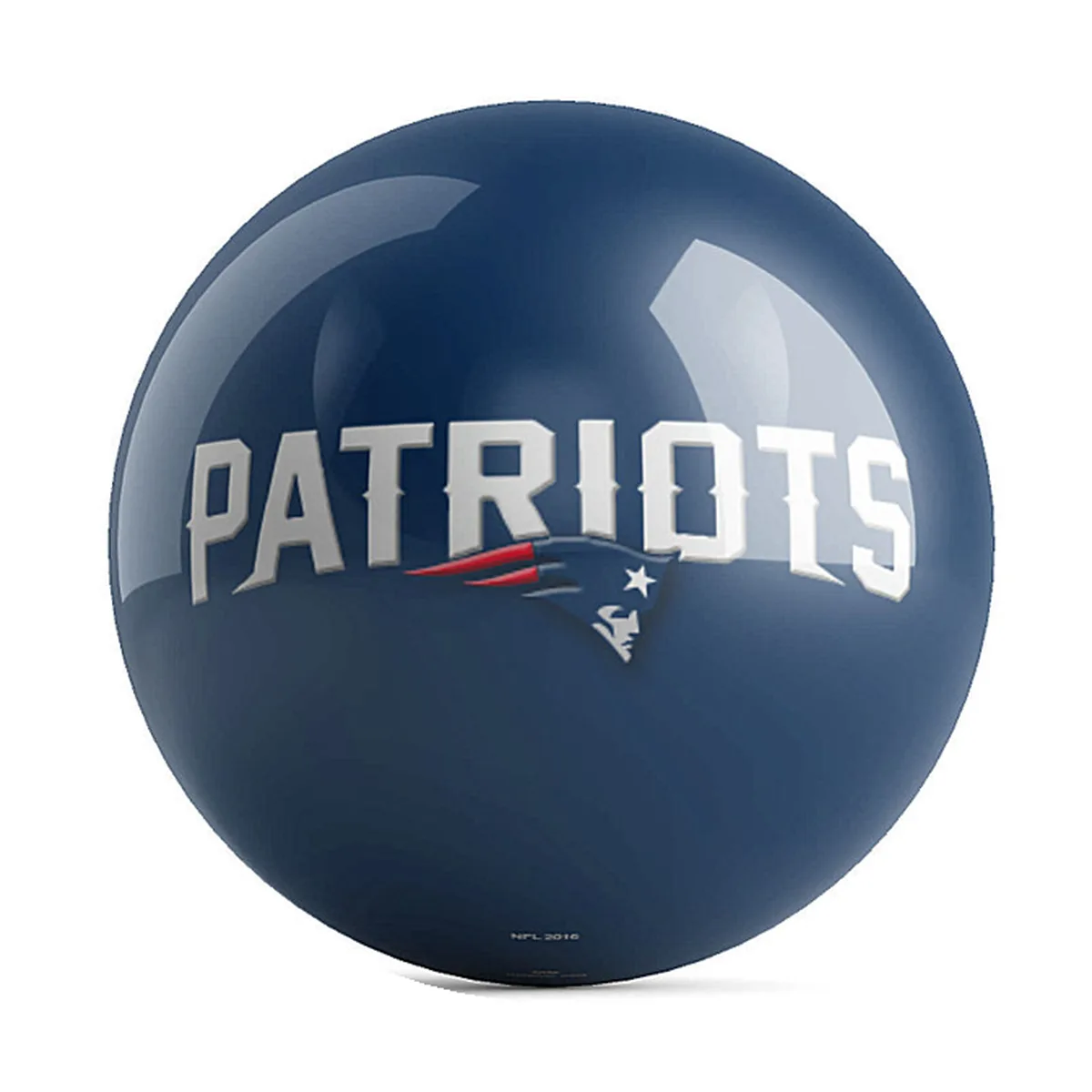 OTB NFL New England Patriots Team Logo Bowling Ball front view