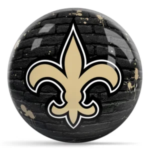 OTB NFL New Orleans Saints Graffiti Wall Bowling Ball front view