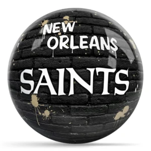 OTB NFL New Orleans Saints Graffiti Wall Bowling Ball back view