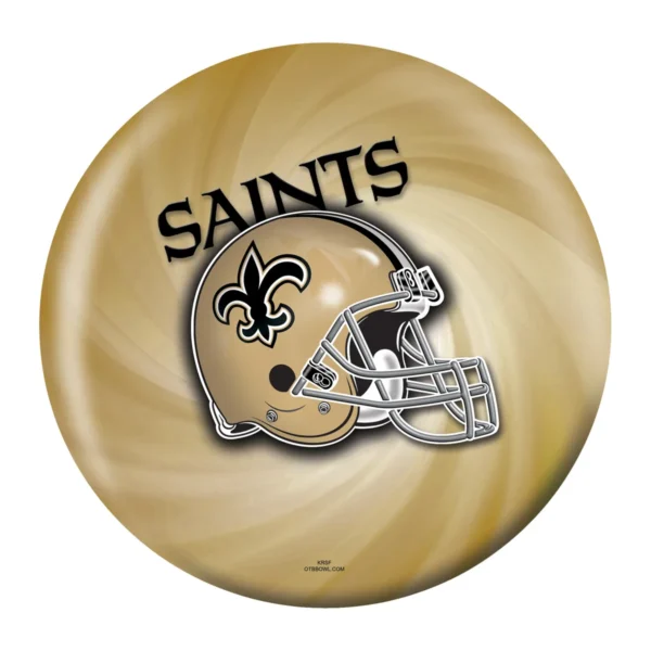 OTB NFL New Orleans Saints Helmet Swirl Bowling Ball back view