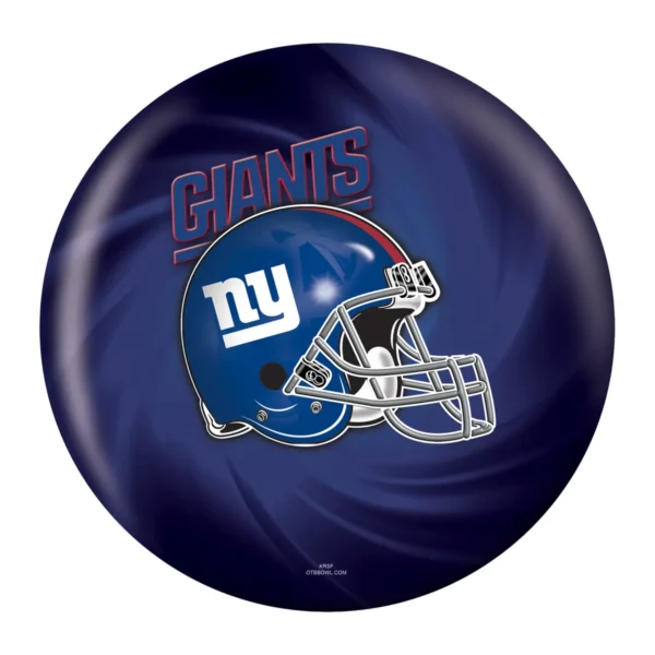 OTB NFL New York Giants Helmet Swirl Bowling Ball back view